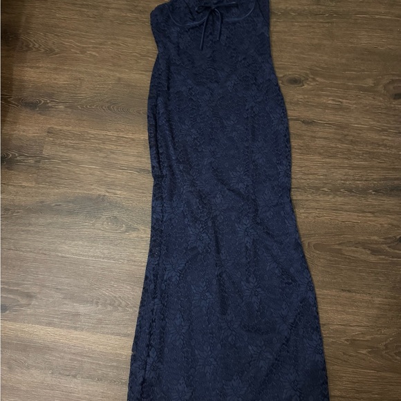 Lizard Thicket Blue Strapless Maxi Gown - Picture 1 of 3